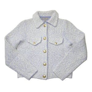 NWT J.Crew Collared Lady Jacket in Worn Thistle Ivory Wool Bouclé Boucle S